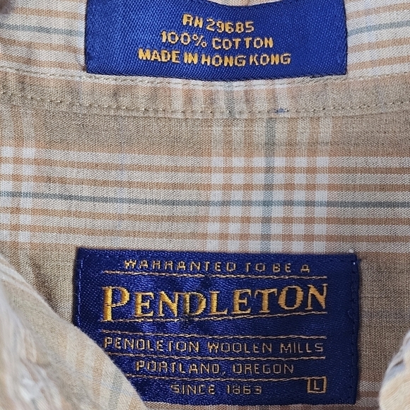 Vintage Pendleton shirt button down large American plaid woodland mills Portland - Picture 2 of 8